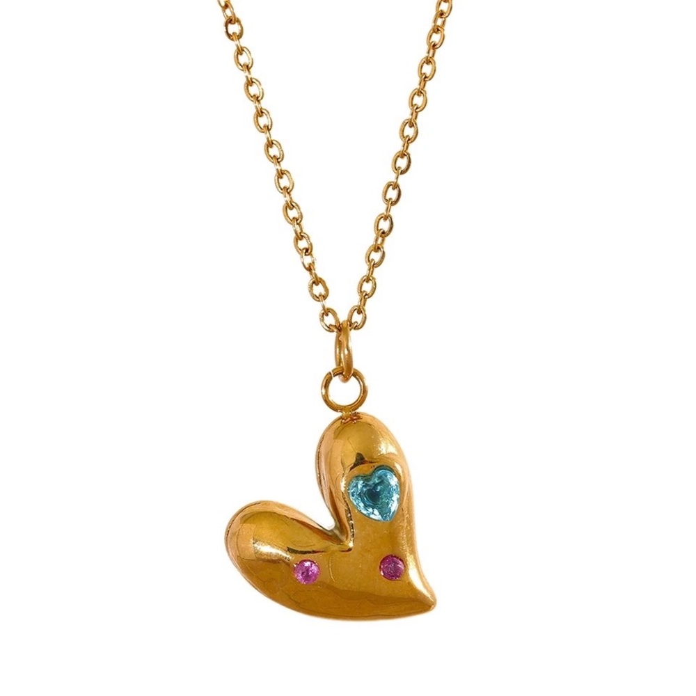 Golden Enchantment Heart Necklace